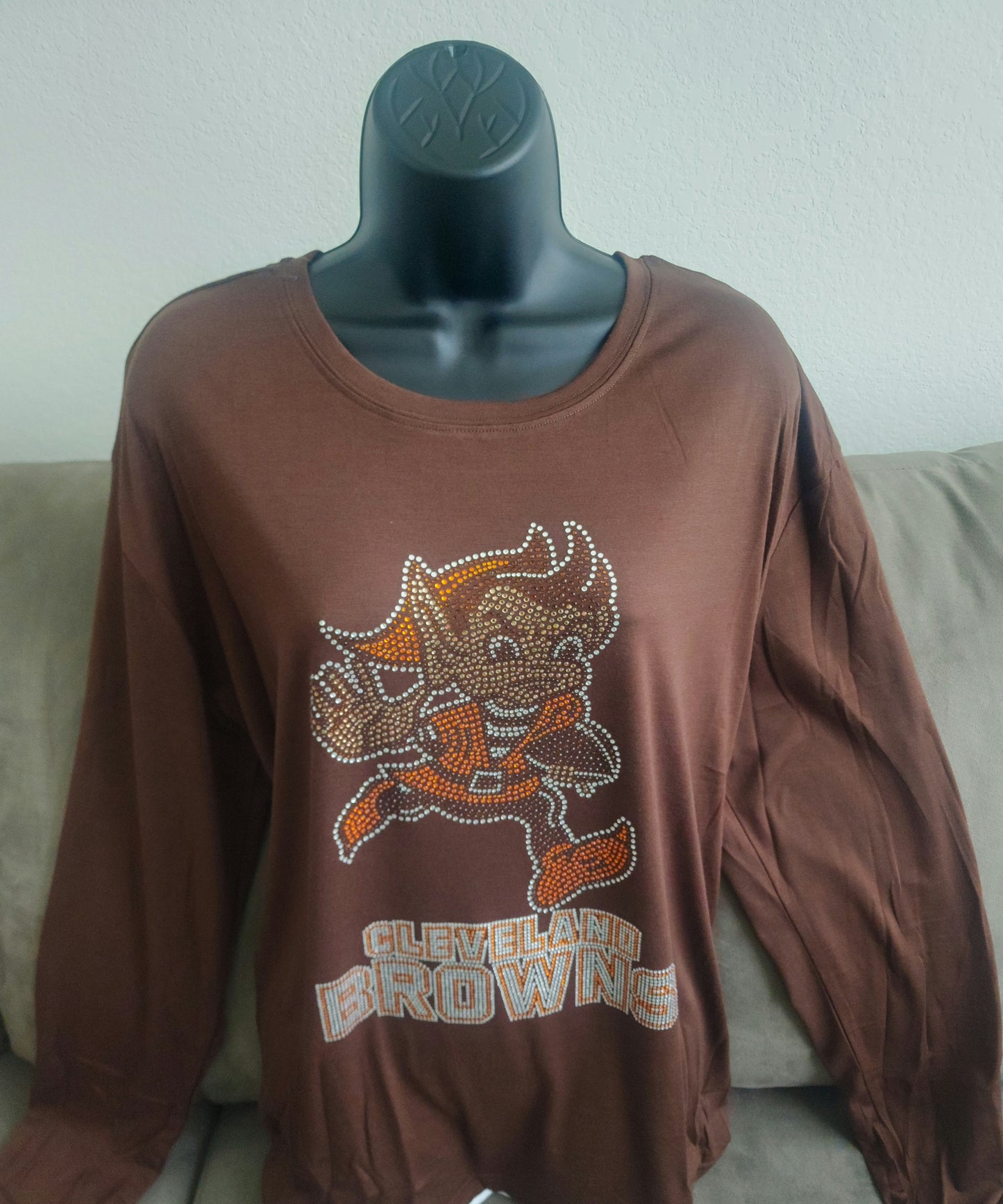 Cleveland Browns Rhinestone Bling Design