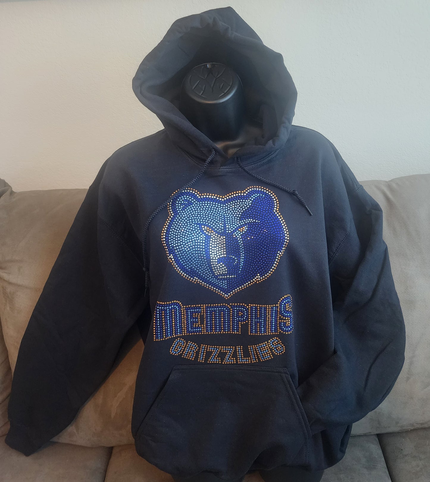 Memphis Grizzlies Rhinestone Bling Design