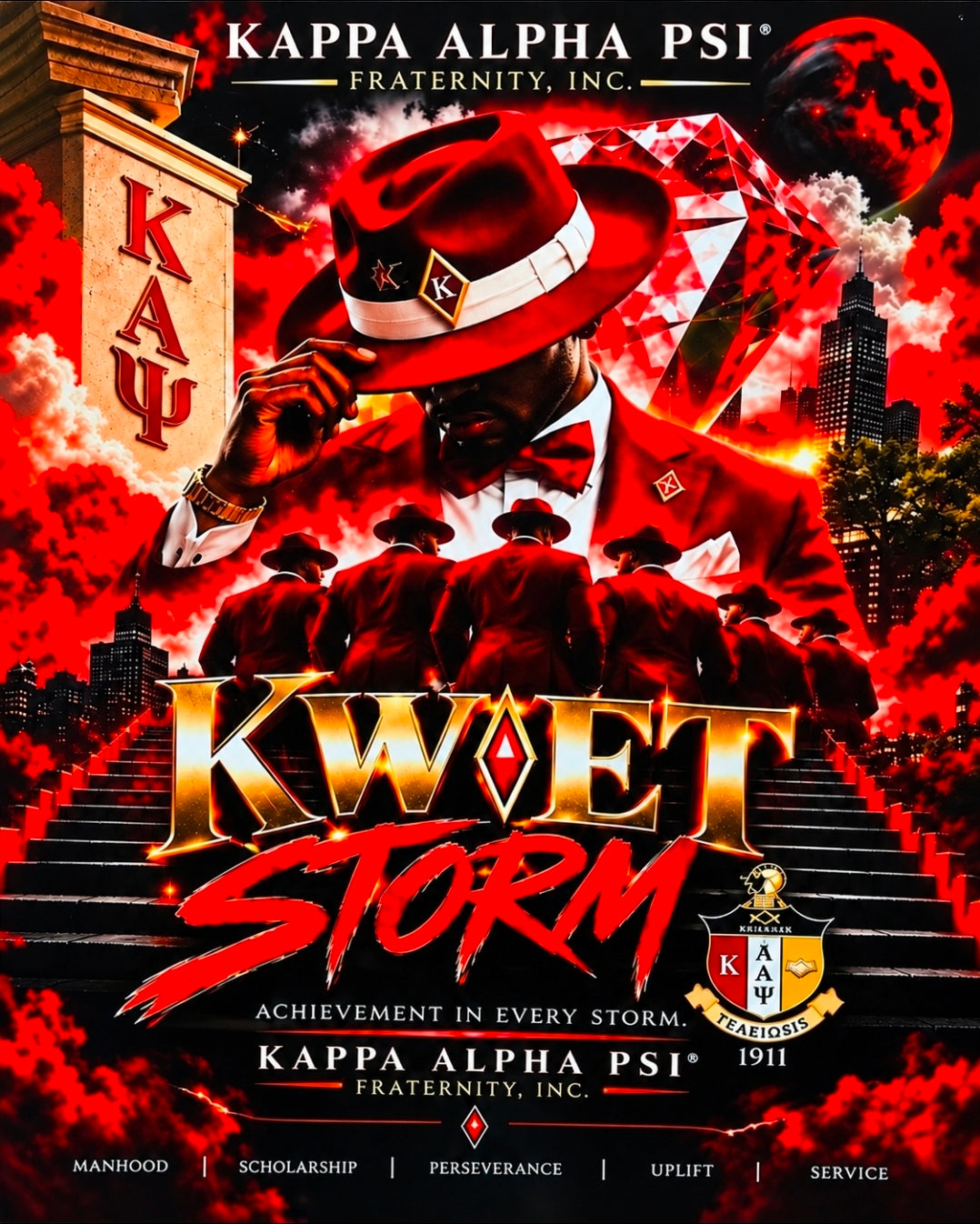 Kappa Alpha Psi Personalized Fraternity Poster |Framed or Unframed