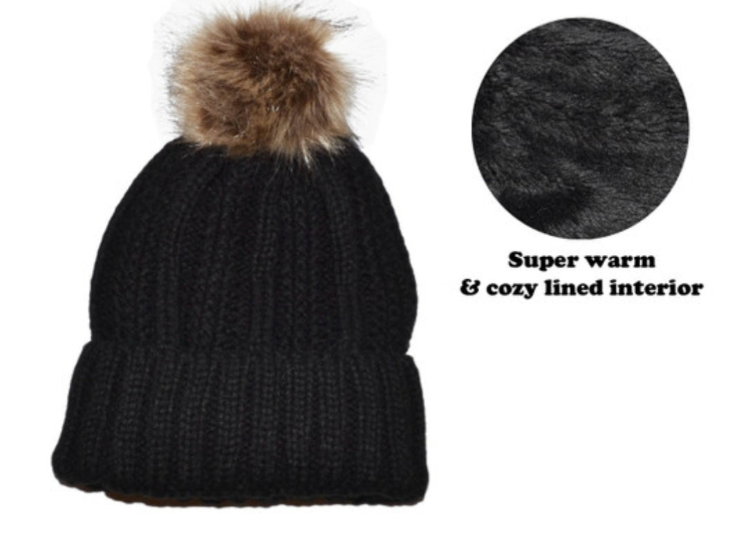 AKA 1908 Rhinestone/Bling Beanie Hat with Removable Pom Pom Design