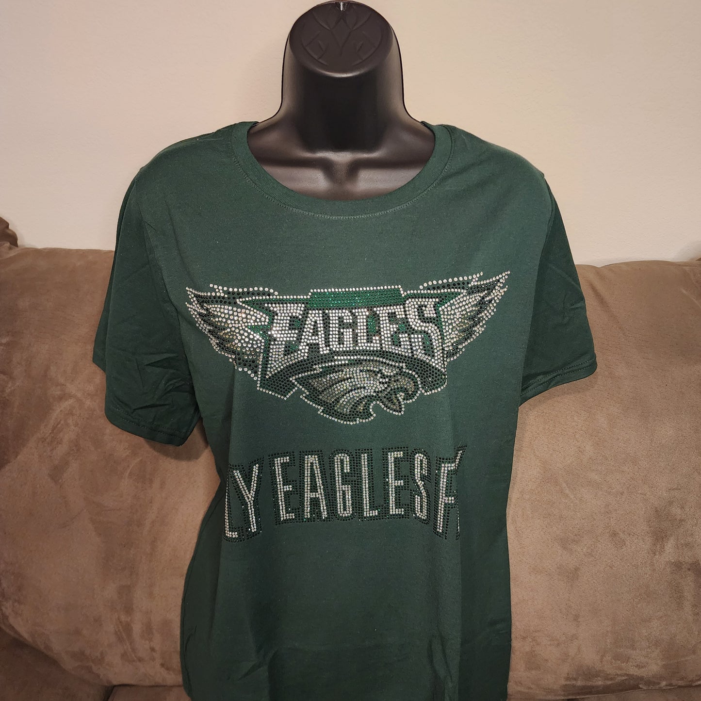 Philadephia Eagles Fly Eagles Fly Rhinestone Bling Design