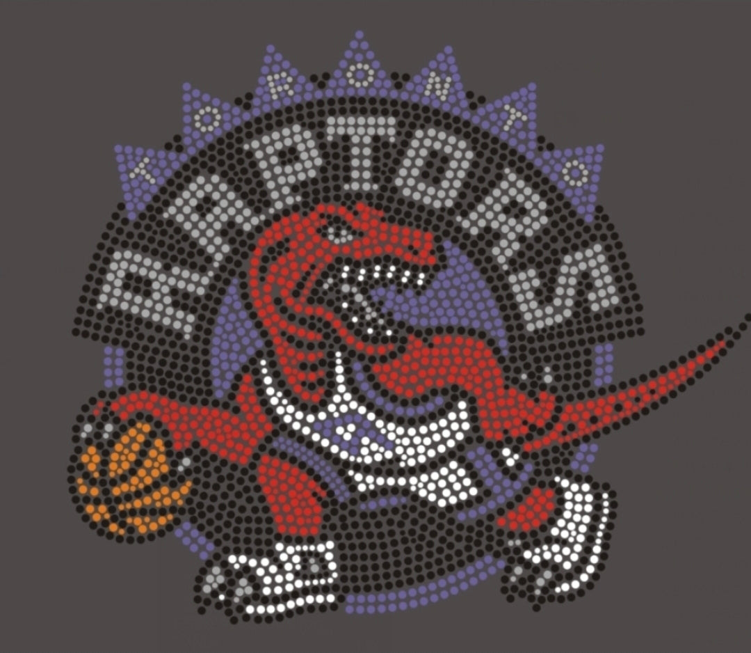 Toronto Raptors Mascot Rhinestone Bling Design
