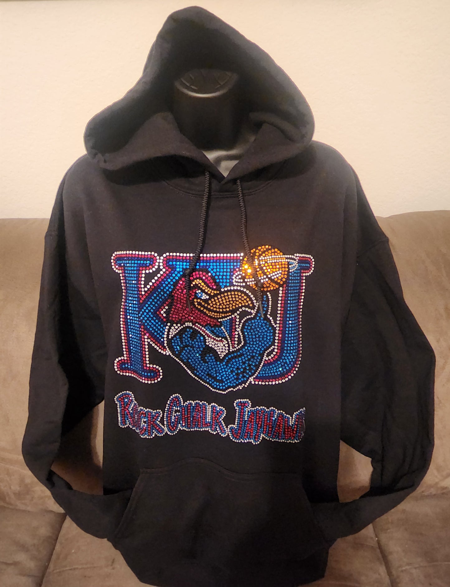 Kansas University Basketball Rhinestone Bling Design