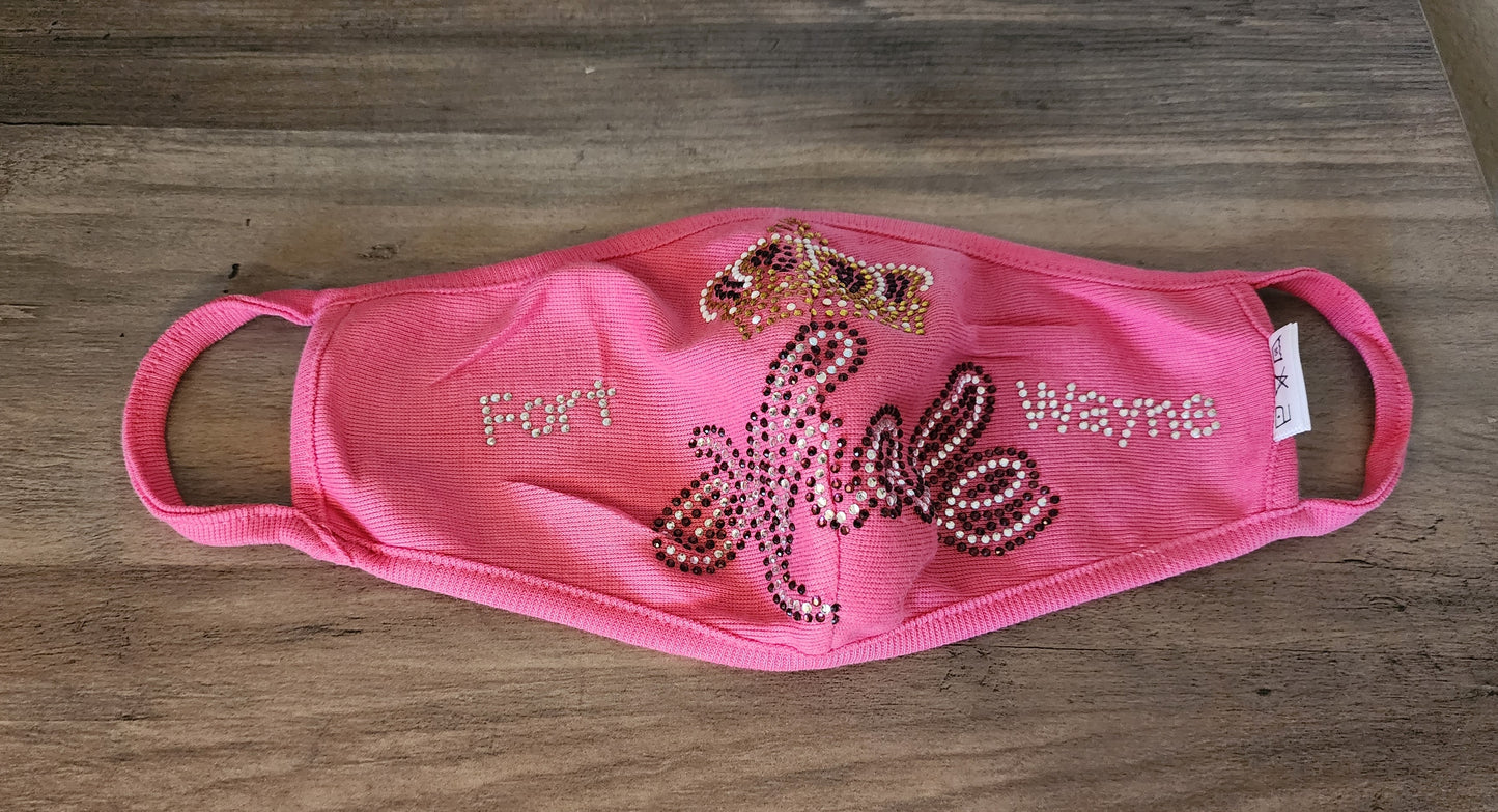 Exhale Fort Wayne Combo Rhinestone T-shirt and Face Mask Set