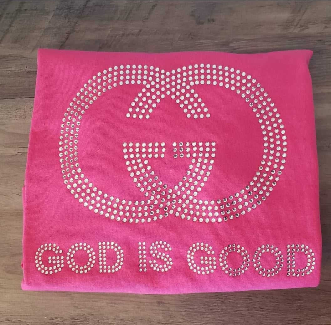 God is Good Rhinestone Bling Design- Large