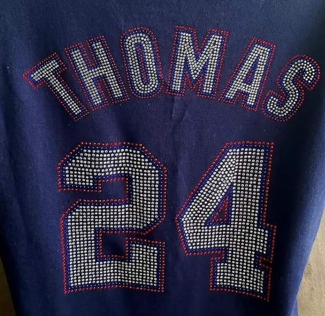 Brooklyn Nets 24 Rhinestone Bling Design