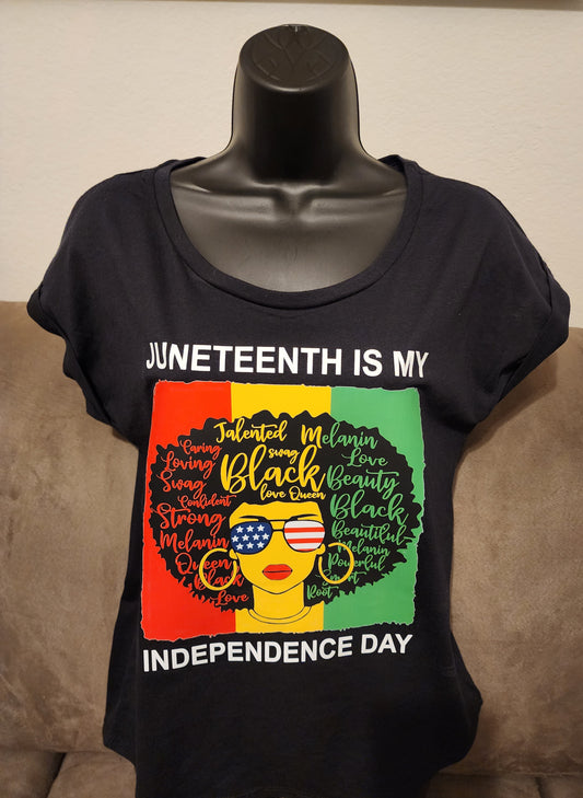 Juneteenth Afro Lady Design