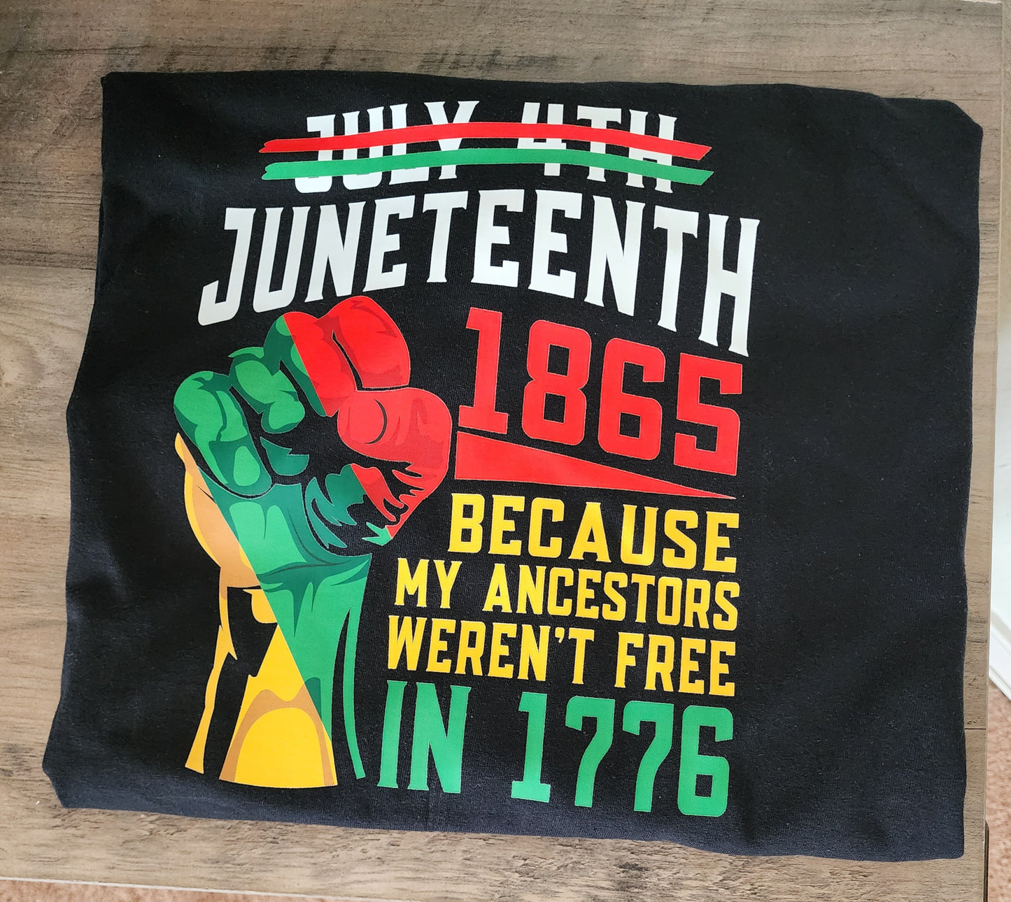 Juneteenth 1865 Fist Design