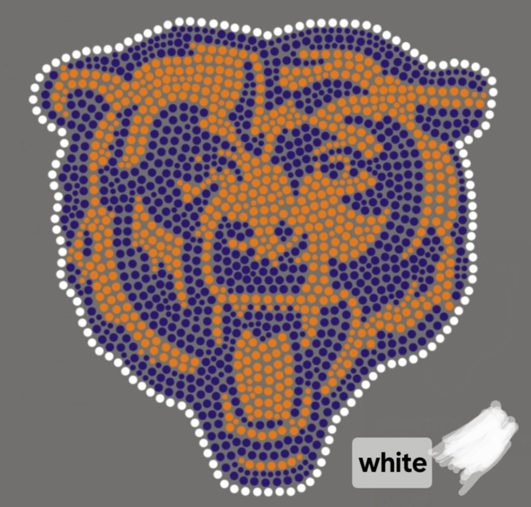 Chicago Bears Rhinestone Bling Design