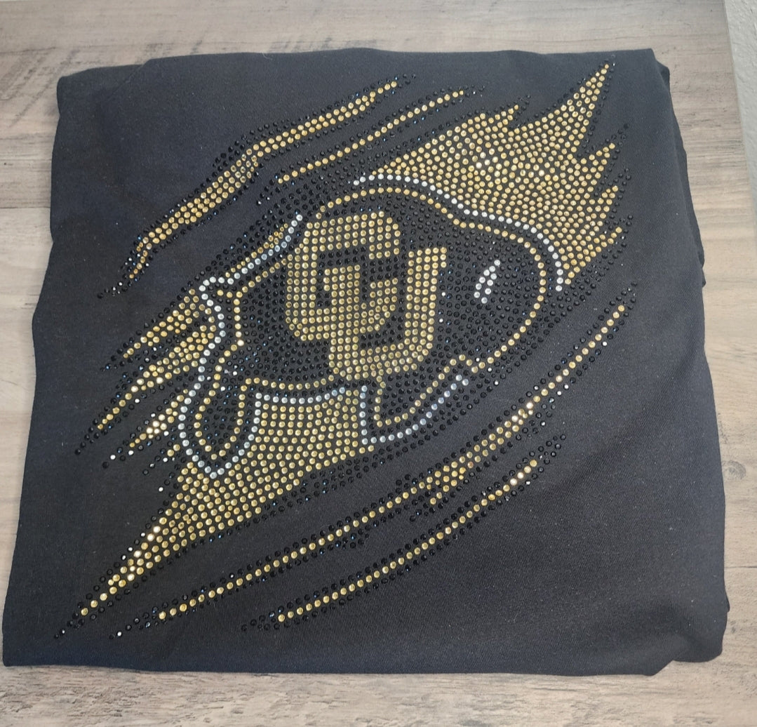 Colorado Buffaloes Ripped RhineSTUD Design