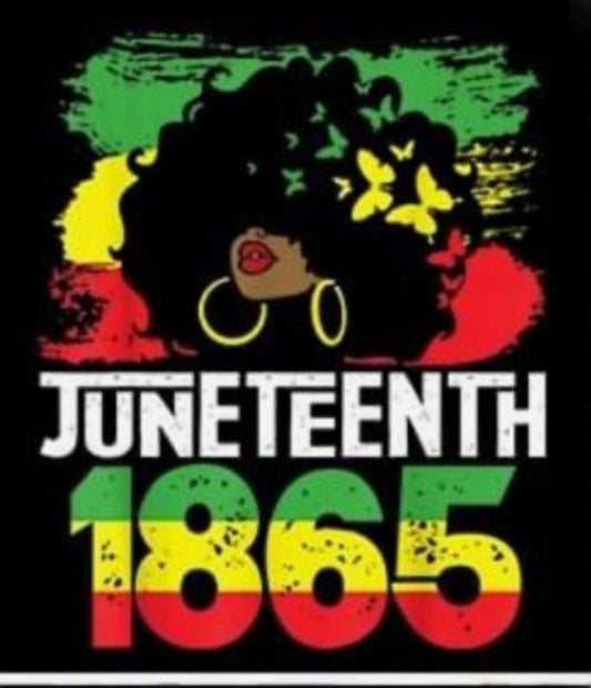 Juneteenth 1865 Queen with Butterflies Design