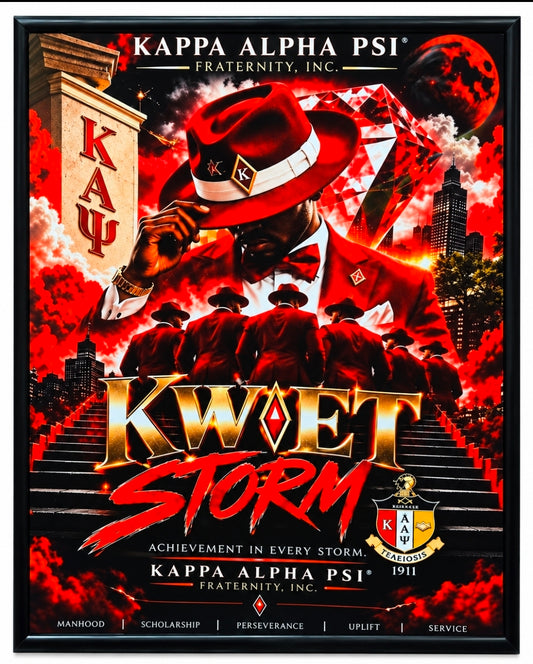 Kappa Alpha Psi Personalized Fraternity Poster |Framed or Unframed