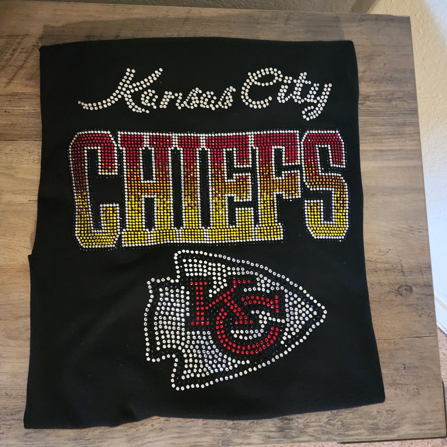 Kansas City Chiefs 3-blended Colors Rhinestone Design