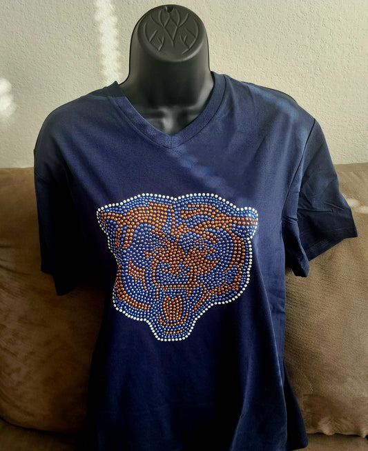 Chicago Bears Rhinestone Bling Design