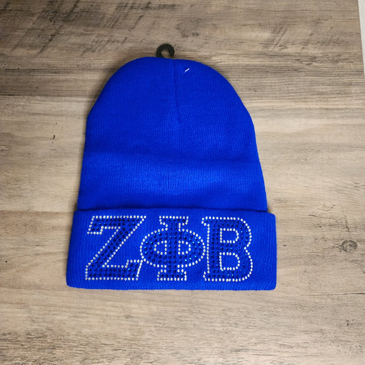 Zeta Phi Beta Rhinestone Beanie Hat