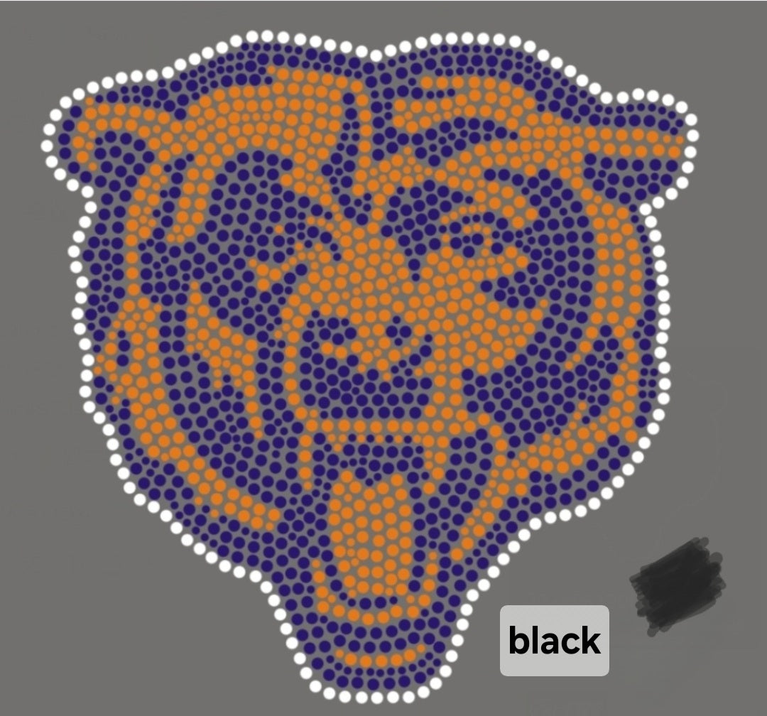 Chicago Bears Rhinestone Bling Design