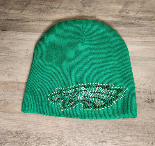 Philadelphia Eagles Rhinestone Bling Beanie Hat