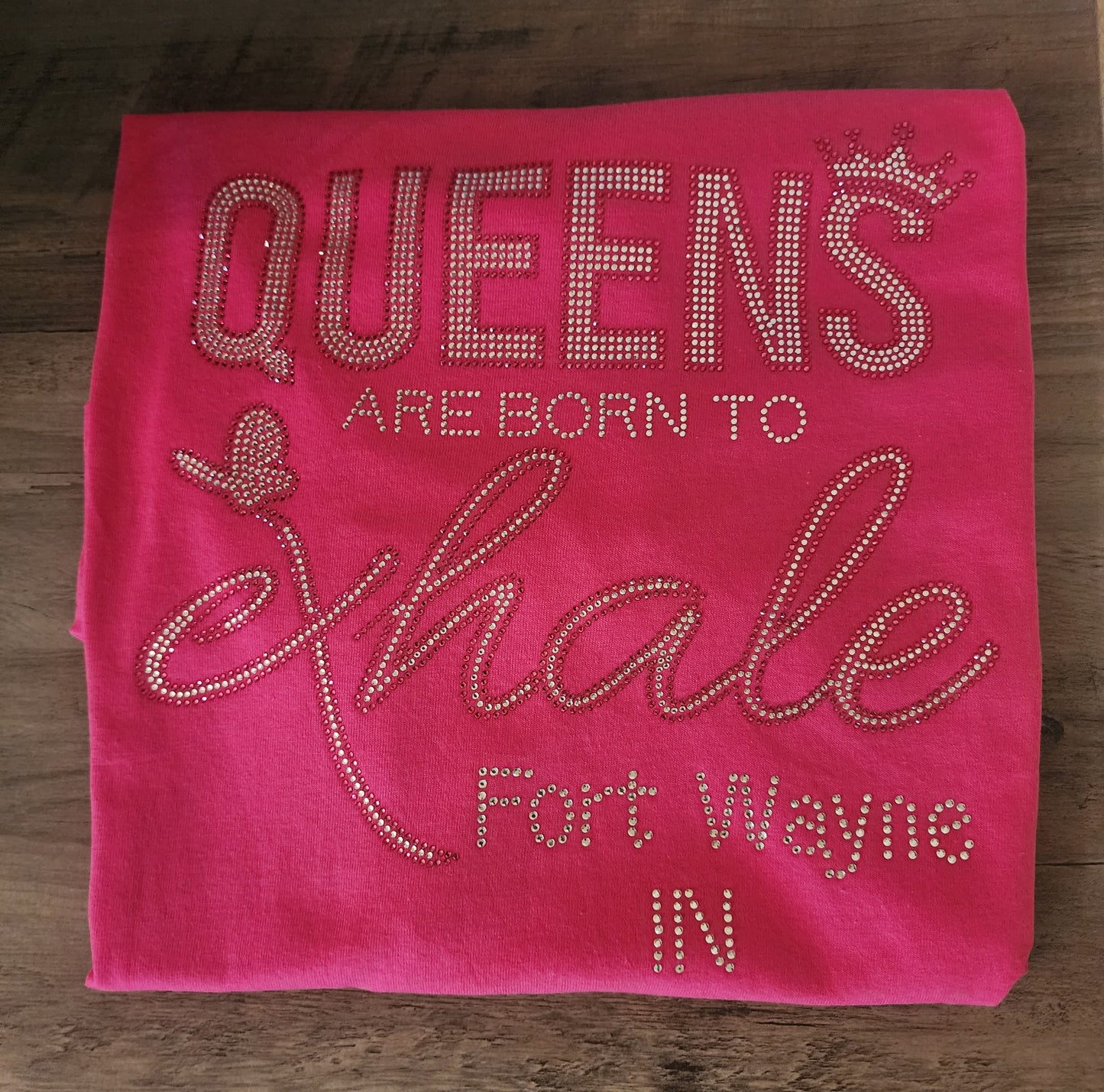 Queens Are Born to Exhale Rhinestone Bling Design