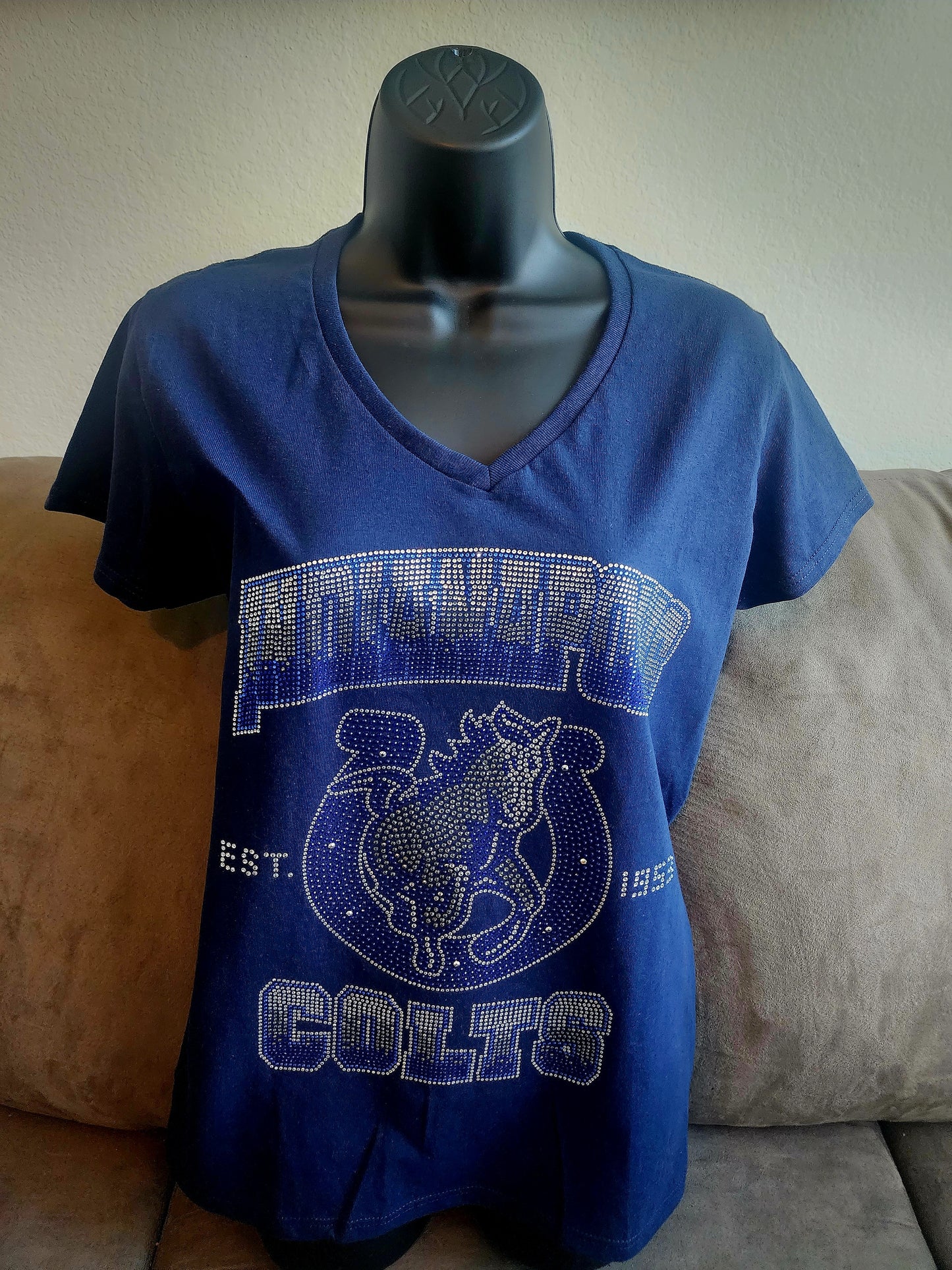 Indianapolis Colts Rhinestone Bling Design (Blended Letters)