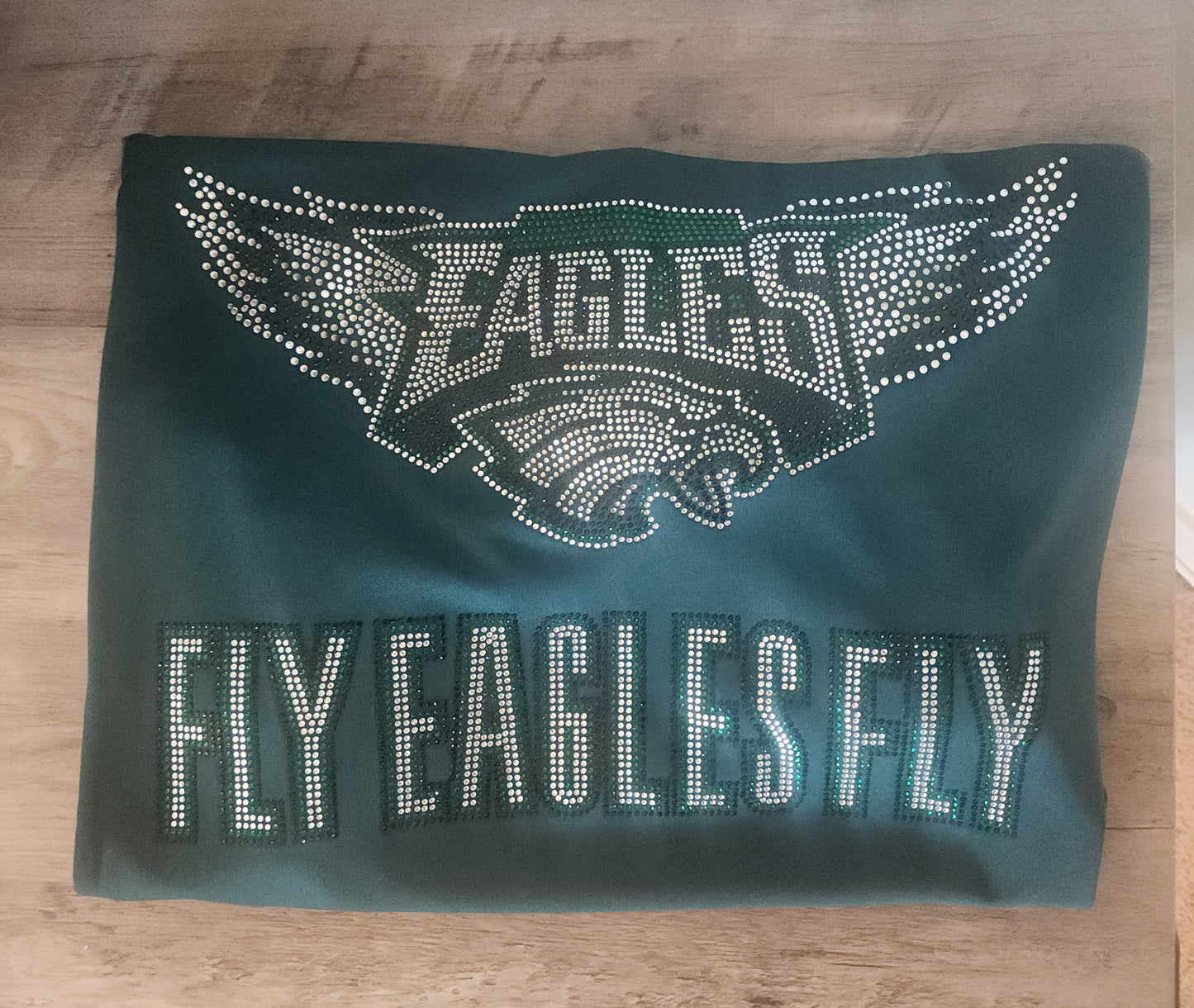 Philadephia Eagles Fly Eagles Fly Rhinestone Bling Design