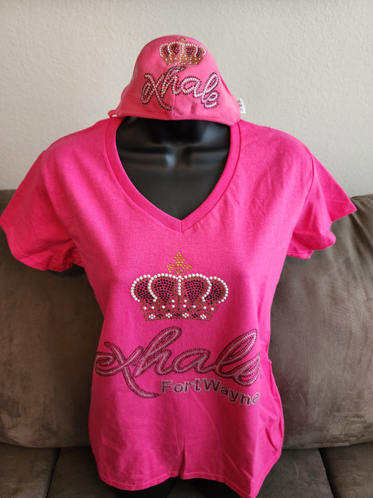 Exhale Fort Wayne Combo Rhinestone T-shirt and Face Mask Set