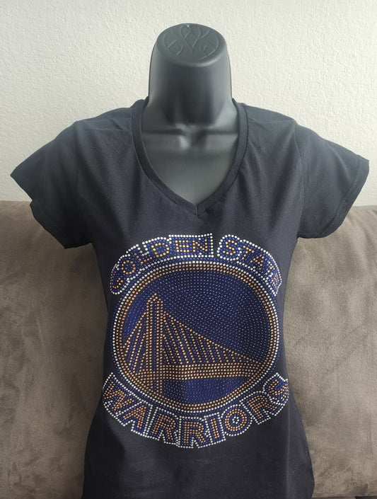 Golden State Warriors Rhinestone Bling Design