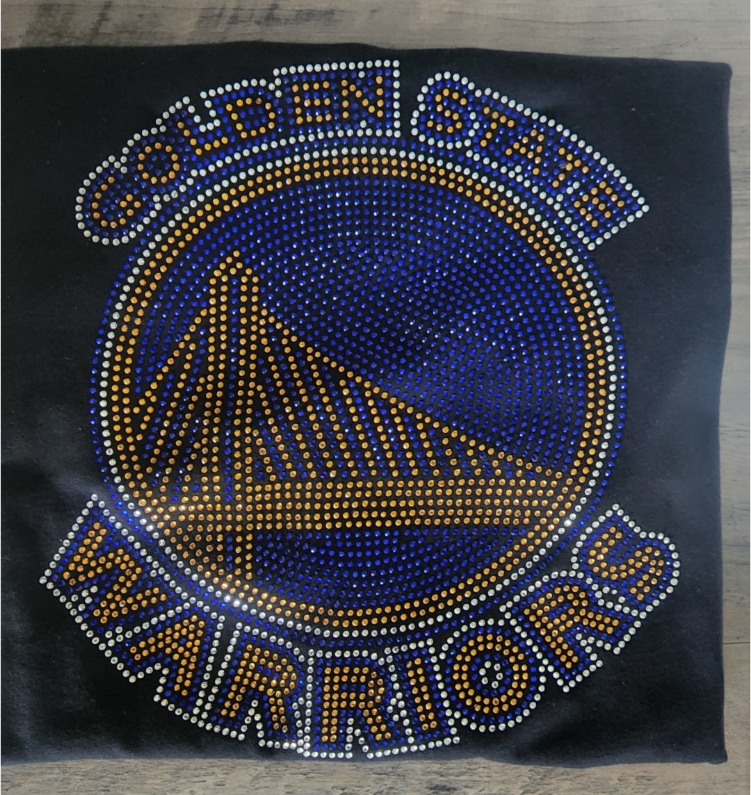 Golden State Warriors Rhinestone Bling Design