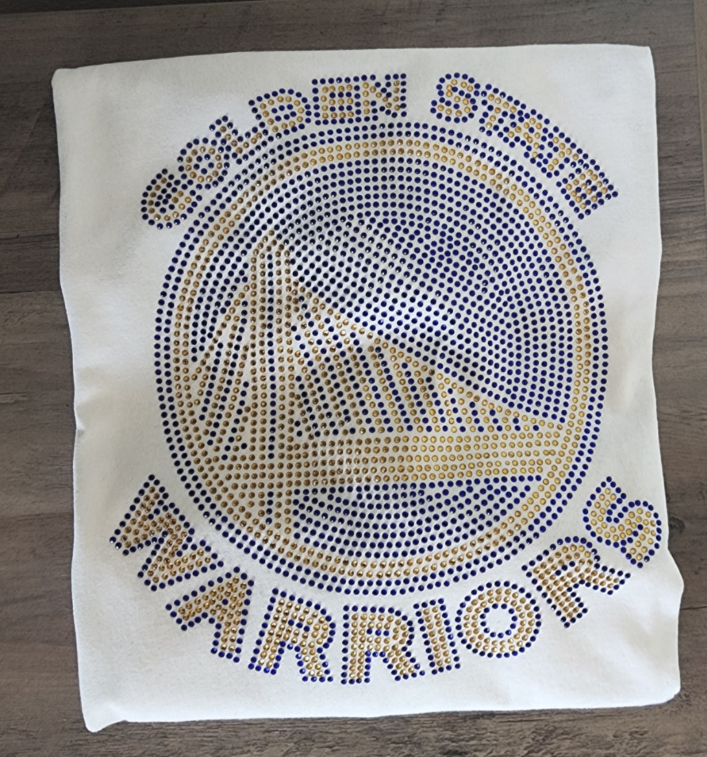 Golden State Warriors Rhinestone Bling Design