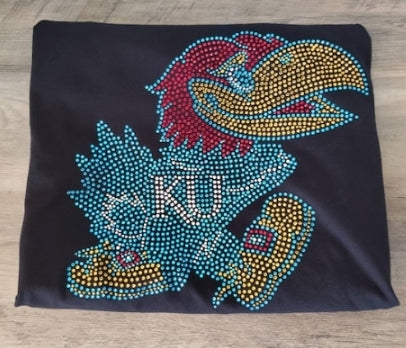 Kansas Jayhawks Rhinestone Bling Design