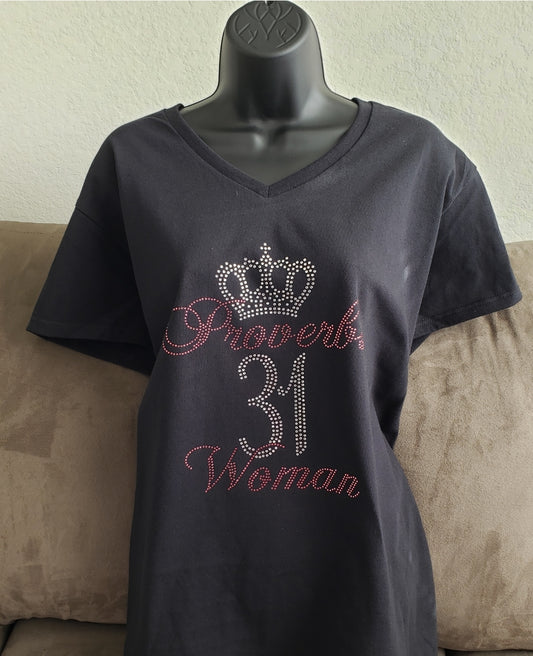 Proverbs 31 Woman Rhinestone Bling Design